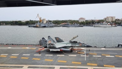 Critical flight trials are still to be conducted, and the integration of the carrier’s air wing will be the topmost priority for the warship’s first hand-picked captain, Commodore Vidhyadhar Harke. (Rahul Singh/HT Photo)