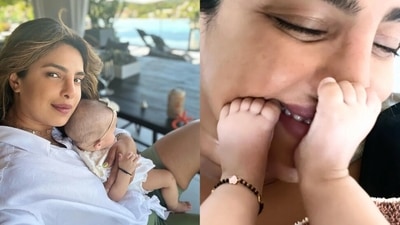 Priyanka Chopra shared pictures with daughter Malti Marie Chopra Jonas. Priyanka Chopra shared pictures with daughter Malti Marie Chopra Jonas.