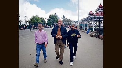 Anupam Kher said everyone has the freedom to express their views, and it was up to the audience whether they wanted to watch a film or not. (Deepak Sansta / HT)