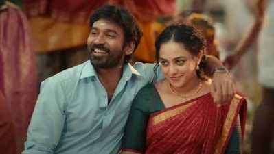 A still image of Dhanush in Thiruchitrambalam. A still image of Dhanush in Thiruchitrambalam.