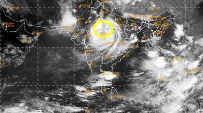 The depression would weaken into a Well Marked Low Pressure Area during next 24 hours. (IMD)