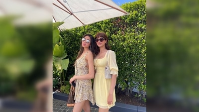 "Did u really go to La if you haven’t posted a picture of palm trees on your Instagram," Khushi Kapoor captioned her post. (Instagram/@khushi05k) "Did u really go to La if you haven’t posted a picture of palm trees on your Instagram," Khushi Kapoor captioned her post. (Instagram/@khushi05k)