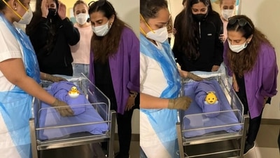 Rhea Kapoor posted the first photos of Sonam Kapoor's son.