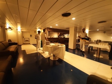 The lounge for senior sailors. (Rahul Singh/HT Photo) The lounge for senior sailors. (Rahul Singh/HT Photo)