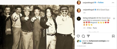 Ranjeet shares a throwback picture. Ranjeet shares a throwback picture.