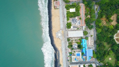 The East Coast Road is another name for the road that connects Chennai and Pondicherry. The path is made much more enjoyable by the lovely view of the sea on one side and the sun's reflection on the water. (Unsplash) The East Coast Road is another name for the road that connects Chennai and Pondicherry. The path is made much more enjoyable by the lovely view of the sea on one side and the sun's reflection on the water. (Unsplash)