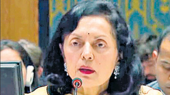 New York, Aug 12 (ANI): Ruchira Kamboj, Ambassador of India to UN at UNSC, briefs on Ukraine, on Friday. (ANI Photo) (ANI) New York, Aug 12 (ANI): Ruchira Kamboj, Ambassador of India to UN at UNSC, briefs on Ukraine, on Friday. (ANI Photo) (ANI)