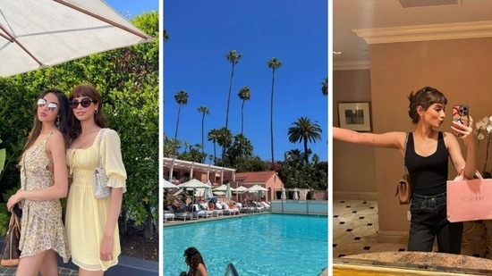 Khushi Kapoor is in the Los Angeles with friends, and shared a glimpse of her trip on Instagram. Khushi Kapoor is in the Los Angeles with friends, and shared a glimpse of her trip on Instagram.