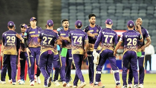 KKR players in action during IPL 2022.(PTI)