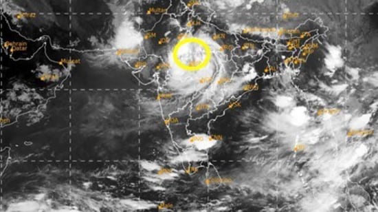 The depression would weaken into a Well Marked Low Pressure Area during next 24 hours.(IMD)