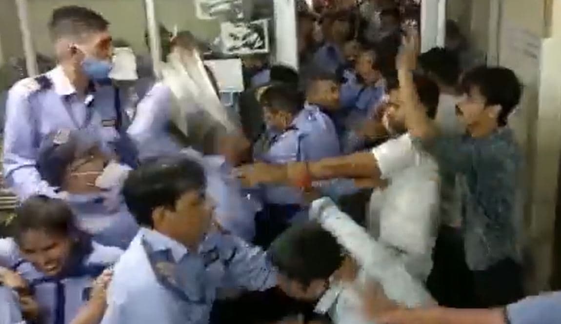 Screengrab of a video shared by the ABVP on Twitter. &nbsp;