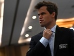 Magnus Carlsen during the 44th Chess Olympiad 2022, in Mahabalipuram.(AFP) Magnus Carlsen during the 44th Chess Olympiad 2022, in Mahabalipuram.(AFP)
