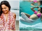 Sameera Reddy posts throwback video of underwater pregnancy shoot: 'Had most beautiful body while carrying my babies' (Instagram) Sameera Reddy posts throwback video of underwater pregnancy shoot: 'Had most beautiful body while carrying my babies' (Instagram)