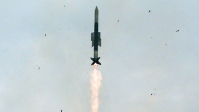 India successfully test-fired the Vertical Launch Short Range Surface to Air Missile (VL-SRSAM) from an Indian Naval Ship (INS) off the coast of Chandipur. (ANI ) India successfully test-fired the Vertical Launch Short Range Surface to Air Missile (VL-SRSAM) from an Indian Naval Ship (INS) off the coast of Chandipur. (ANI )