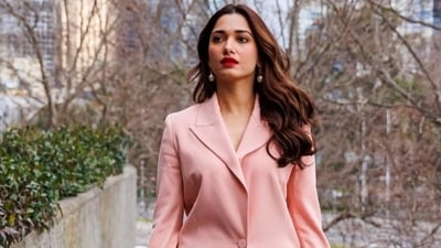One can always trust Tamannaah Bhatia to bring her best fashion foot forward, whether she is strolling the streets of Mumbai, doing a photoshoot, or attending events around the globe. The star's sartorial choices have made her stand out among her peers, and it speaks of her classy elegance and glamour. A new photoshoot of Tamannaah proves our point. (Instagram) One can always trust Tamannaah Bhatia to bring her best fashion foot forward, whether she is strolling the streets of Mumbai, doing a photoshoot, or attending events around the globe. The star's sartorial choices have made her stand out among her peers, and it speaks of her classy elegance and glamour. A new photoshoot of Tamannaah proves our point. (Instagram)