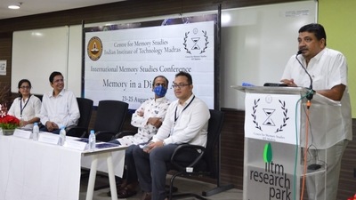 Tamil Nadu's Finance Minister Dr. Palanivel Thiaga Rajan during IIT Madras's international conference in memory studies