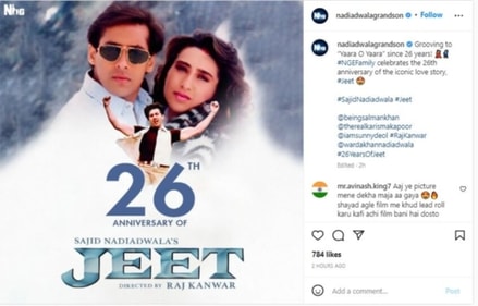 Nadiadwala Grandson shared a poster of Jeet on Instagram.