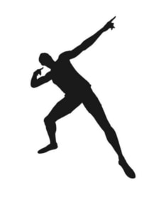 Usain Bolt's trademark logo Usain Bolt's trademark logo