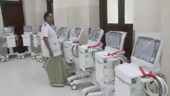 Apart from 27 ventilators, there are 50 high flow nasal cannula, several multipara monitor stands with display and 700 disposable bed sheets among the equipment. (Pic for representation)