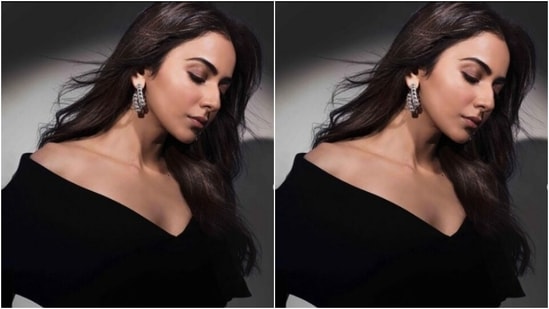 In silver hoop earrings from the house of Popley Eternal and silver stilettos, Rakul Preet further accessorised her look for the day.(Instagram/@rakulpreet)