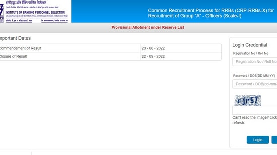 Candidates can check and download the allotment list from the official website ibps.in.(ibps.in)