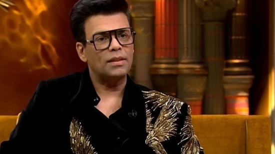 Karan Johar on the sets of Koffee With Karan season 7.&nbsp;