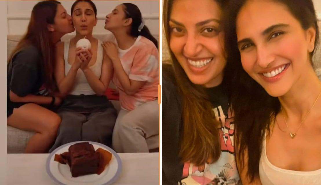 Vaani Kapoor shared photos with Anushka Ranjan and Akansha Ranjan on her birthday. Vaani Kapoor shared photos with Anushka Ranjan and Akansha Ranjan on her birthday.