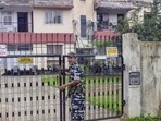 Ranchi: Central Reserve Police Force personnel stand guard during a raid by ED at a premises linked to a close aide of Jharkhand CM Hemant Soren.(PTI) Ranchi: Central Reserve Police Force personnel stand guard during a raid by ED at a premises linked to a close aide of Jharkhand CM Hemant Soren.(PTI)