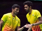 MR Arjun (left) and Dhruv Kapila compete in the BWF World Championships in Tokyo(AP) MR Arjun (left) and Dhruv Kapila compete in the BWF World Championships in Tokyo(AP)