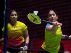 Ashwini Ponnappa of India, with Reddy N. Sikki, plays a return during a badminton game of the women's doubles against Chen Qing Chen and Jia Yi Fan of China in the BWF World Championships.(AP) Ashwini Ponnappa of India, with Reddy N. Sikki, plays a return during a badminton game of the women's doubles against Chen Qing Chen and Jia Yi Fan of China in the BWF World Championships.(AP)