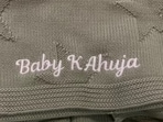 Sonam Kapoor gave a glimpse of a personalised baby blanket. Sonam Kapoor gave a glimpse of a personalised baby blanket.