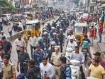 RPF personnel conduct a flag-march as protests erupted over controversial remarks on Prophet Muhammad by a BJP MLA, in Hyderabad, on Wednesday, August 24, 2022. (PTI Photo) RPF personnel conduct a flag-march as protests erupted over controversial remarks on Prophet Muhammad by a BJP MLA, in Hyderabad, on Wednesday, August 24, 2022. (PTI Photo)