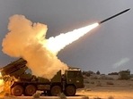 Pinaka extended range rockets tested at the Pokhran firing range. (File Photo) Pinaka extended range rockets tested at the Pokhran firing range. (File Photo)