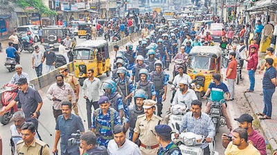 Several shops and commercial establishments were forced to down their shutters in the old city areas. Educational institutions also declared a holiday on Wednesday fearing violence. (PTI) Several shops and commercial establishments were forced to down their shutters in the old city areas. Educational institutions also declared a holiday on Wednesday fearing violence. (PTI)