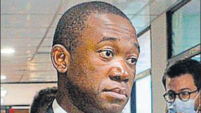United States Deputy Secretary of Treasury Wally Adeyemo during his visit to the Indian Institute of Technology, Bombay, on Wednesday. (PTI)