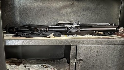 Two AK-47s were kept on two different racks of the almirah at the residence of Hemant Soren's aide. (Photo: sources)