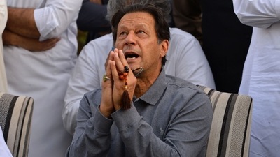 Former Pakistan prime minister Imran Khan has been booked in a terror case. (AFP) Former Pakistan prime minister Imran Khan has been booked in a terror case. (AFP)