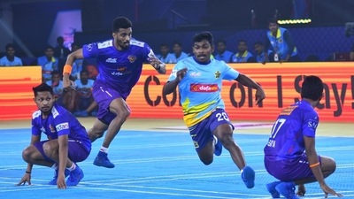 Ultimate Kho Kho League in action Ultimate Kho Kho League in action