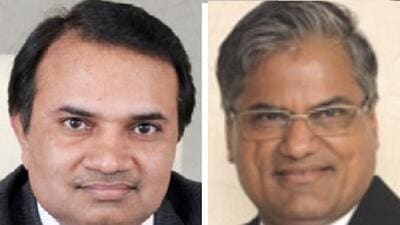 Omkar Developers’ chairman Kamal Kishore Gupta (right) and managing director Babulal Varma HT Archives