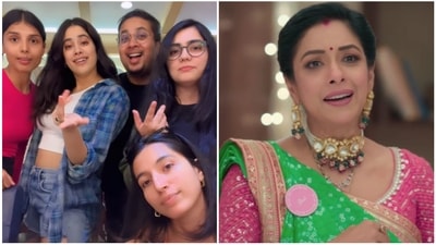 Janhvi Kapoor recreated a viral scene from TV show Anupamaa. Janhvi Kapoor recreated a viral scene from TV show Anupamaa.