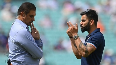Former India captain Virat Kohli with ex-coach Ravi Shastri (Getty) Former India captain Virat Kohli with ex-coach Ravi Shastri (Getty)