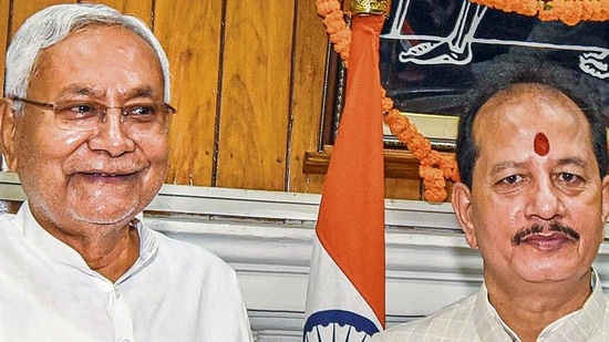 At least 50 legislators of the Grand Alliance shot off a no-confidence notice on speaker Vijay Kumar Sinha soon after Nitish Kumar stepped down as the chief minister of the NDA government on August 9. (PTI)