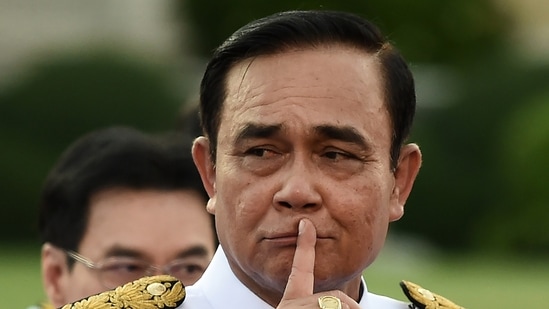 PM Prayuth Chan-ocha took power in 2014 when he led a coup to overthrow an elected government. Source: Twitter/@ThaiEnquirer
