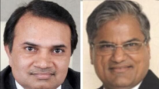 Omkar Developers’ chairman Kamal Kishore Gupta (right) and managing director Babulal Varma HT Archives