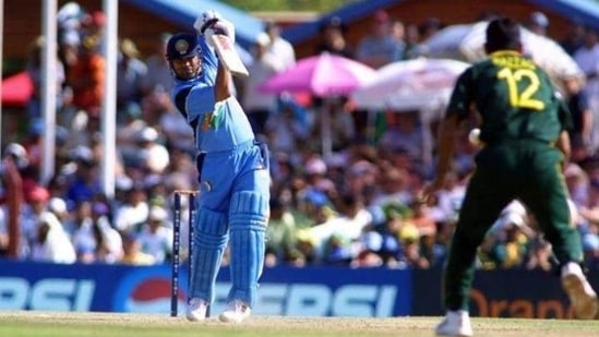 Sachin Tendulkar during the 2003 World Cup game against Pakistan