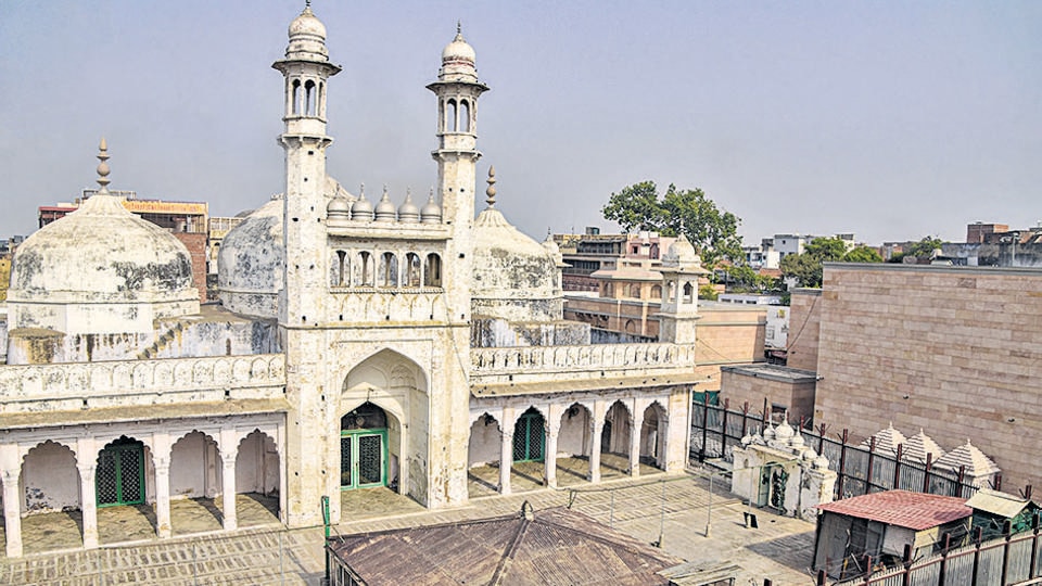 The Gyanvapi Mosque after its survey by a commission, in Varanasi. (PTI) The Gyanvapi Mosque after its survey by a commission, in Varanasi. (PTI)