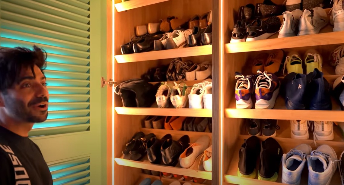 Aparshakti Khurana says his shoe closet is his favourite space in his Mumbai home. (All photos: Architectural Digest India)