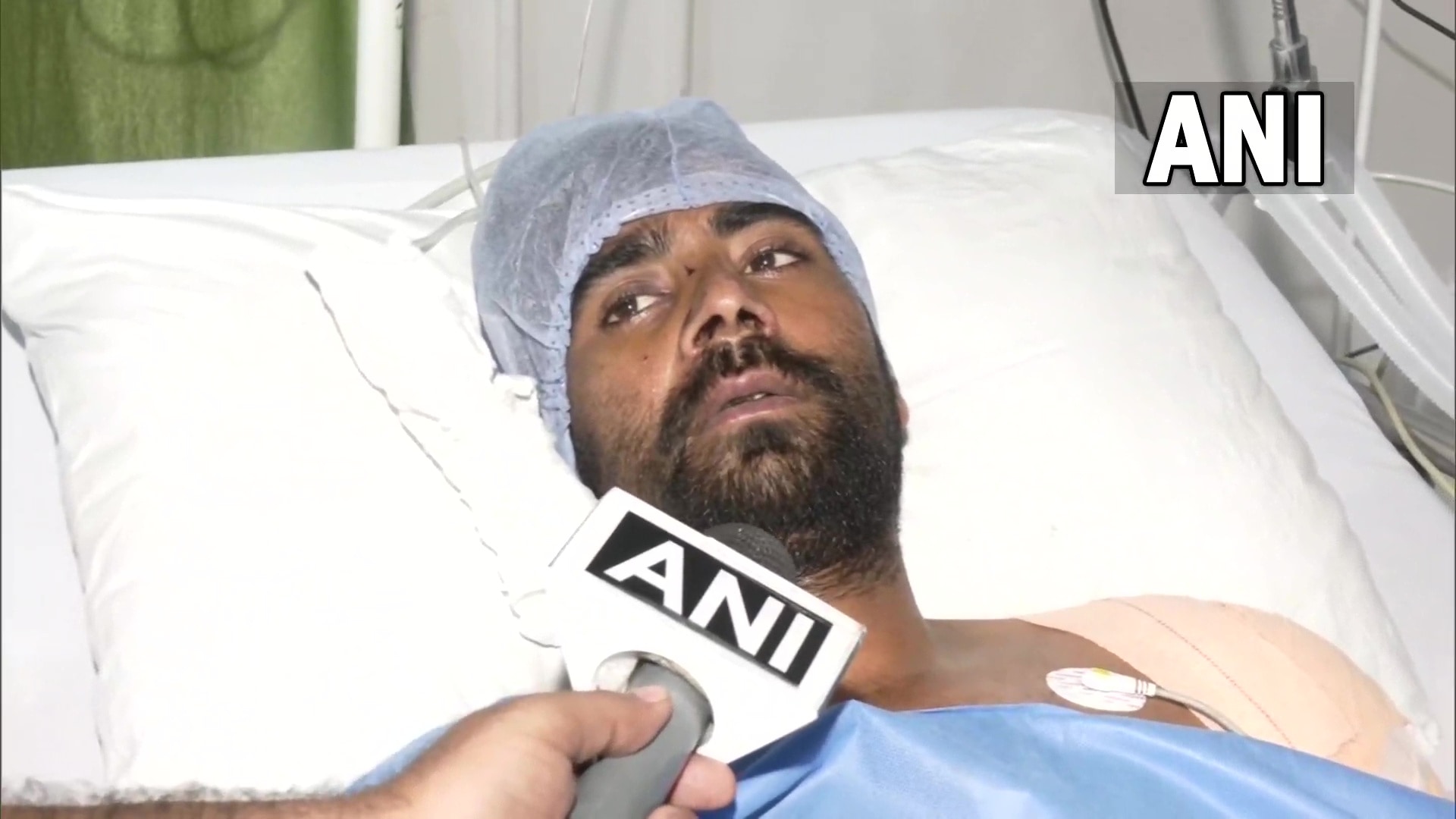 Captured terrorist Tabarak Hussain speaks from a health facility of the Indian Army. (ANI Twitter) Captured terrorist Tabarak Hussain speaks from a health facility of the Indian Army. (ANI Twitter)