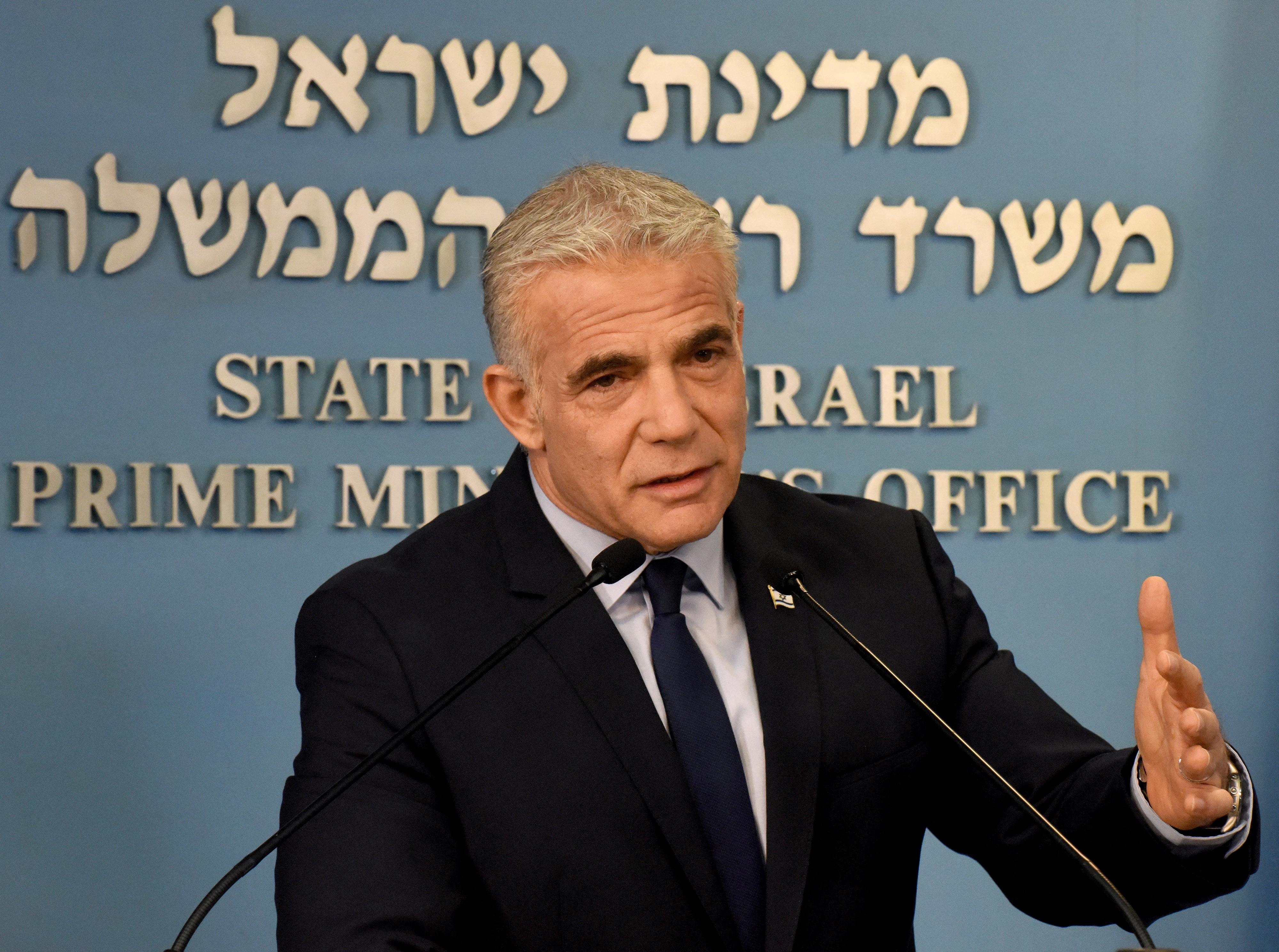 Israeli Prime Minister Yair Lapid.&nbsp; (via Reuters. )
