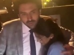 Kartik Aaryan comforts an emotional fan. Kartik Aaryan comforts an emotional fan.